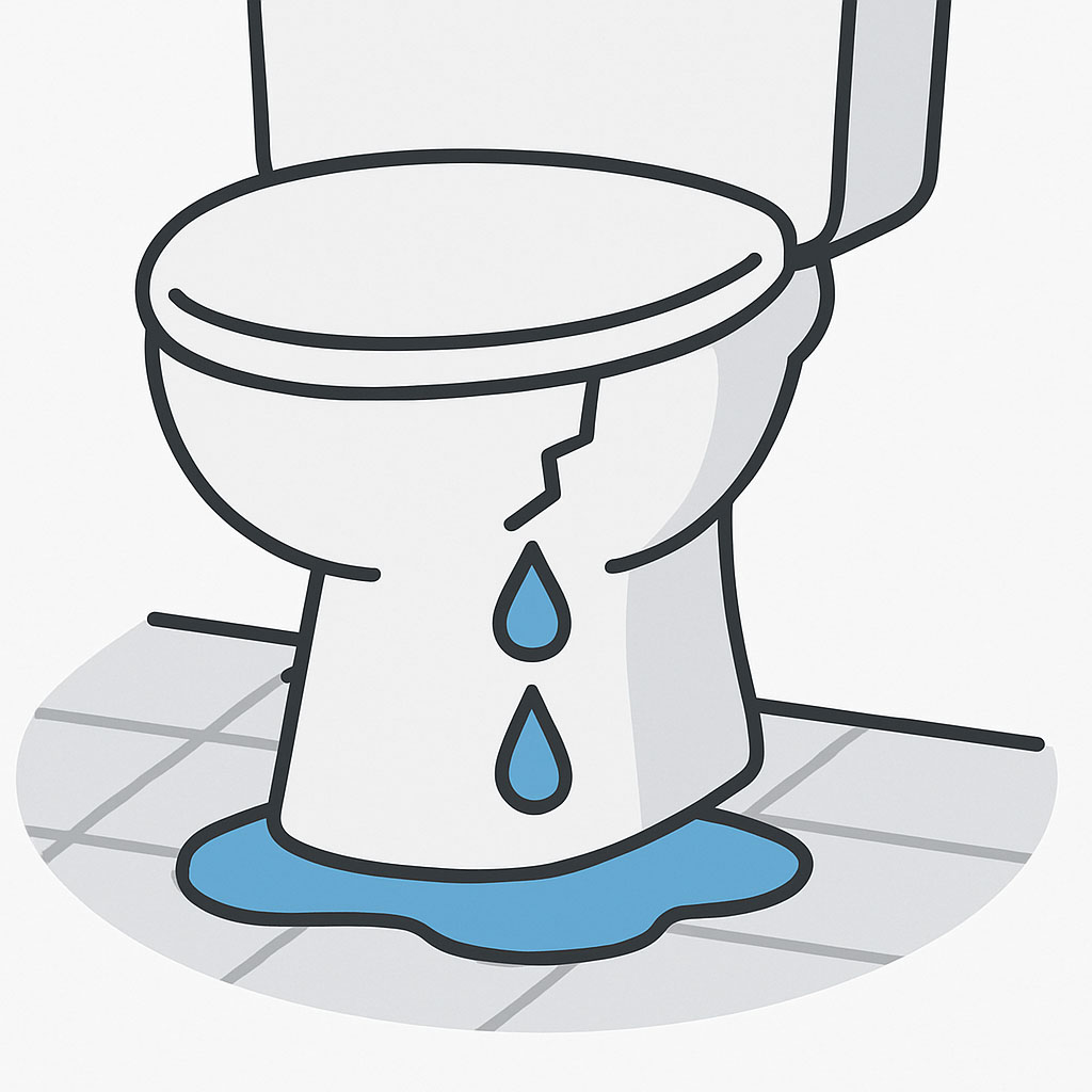 便器と床の間の水漏れ